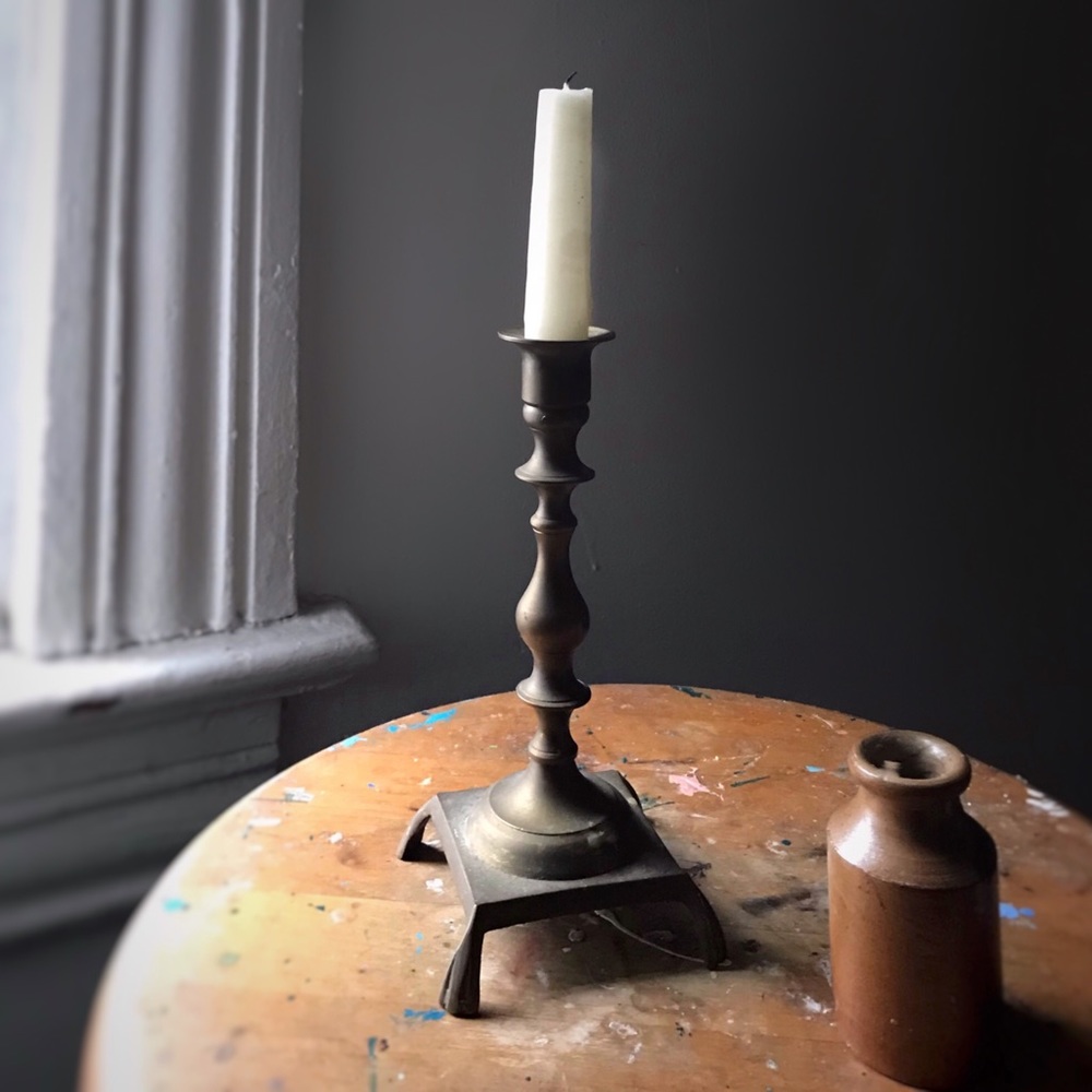 HP 🎉 Vintage Brass Footed Candlestick